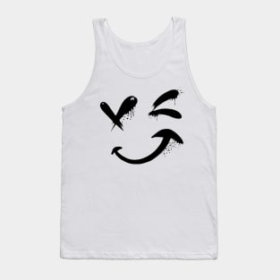 Smiley face winking Tank Top